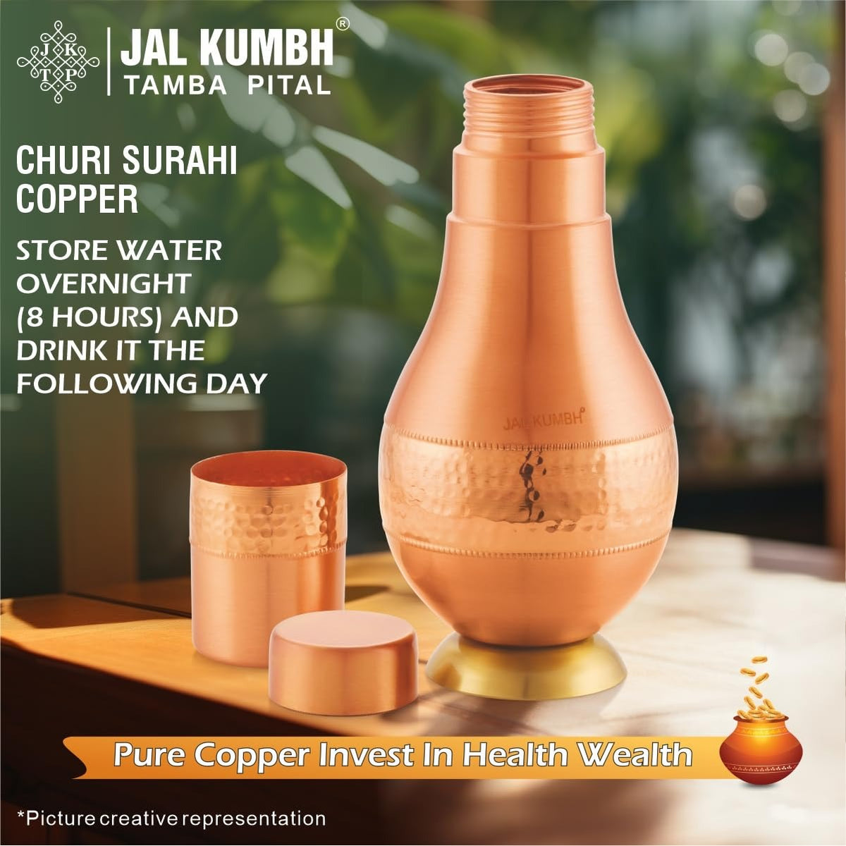 Tosaa Jalkumbh Copper Churi Surai Pot