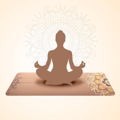 Kimy Home Premium Non Toxic Cork Yoga Mat 4MM Thick Eco-Friendly Non-Slip & Sweat Resistant
