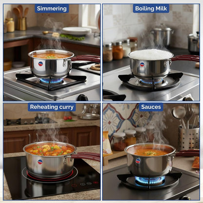 Tosaa Stainless Steel Sauce Pan 14cm Premium 1200ml Safe for All Food Types