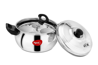 Pigeon Idly Maker Induction and Gastove Compatible 3 Plates