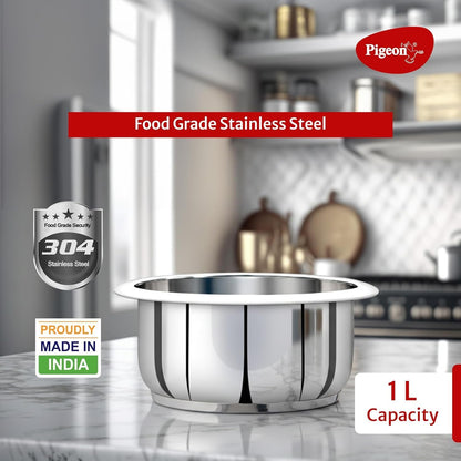 Pigeon Stainless Steel Bowl, 22 cm diameter, Compatible with 1 L Rice Cooker