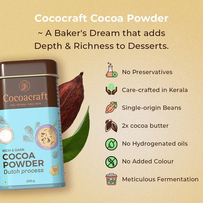 Cocoacraft Rich Dark Cocoa Powder - 200g