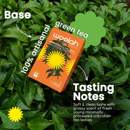 Woolah Artisanal Assam Green Tea Organic Bagless Tea Dip
