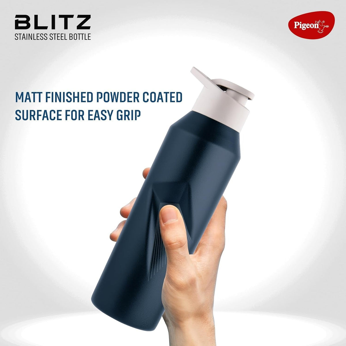 Pigeon Blitz Stainless Steel Water Bottle With Sipper Cap - Blue