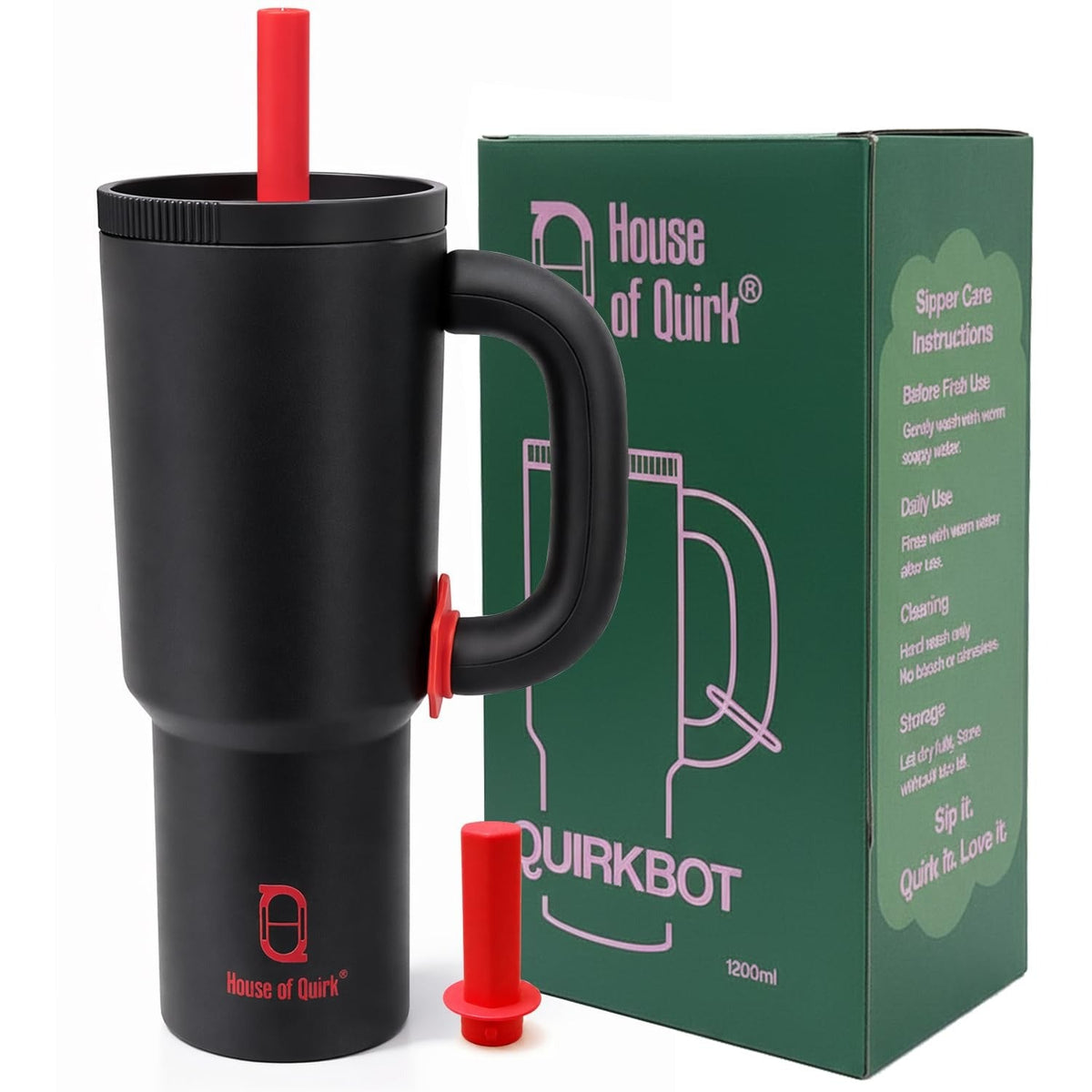 House of Quirk 1200ml Stainless Steel Tumbler with Handledrink