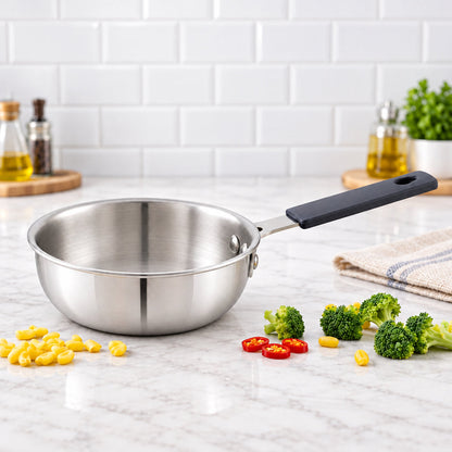 Tosaa Triply Mini Fry Pan 3-Ply Stainless Steel Small Non-Stick Induction & Gas Compatible 590ml