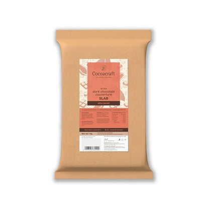 Cocoacraft 85% Bitter Dark Chocolate Couverture Slab Chocolate Bar - 1KG
