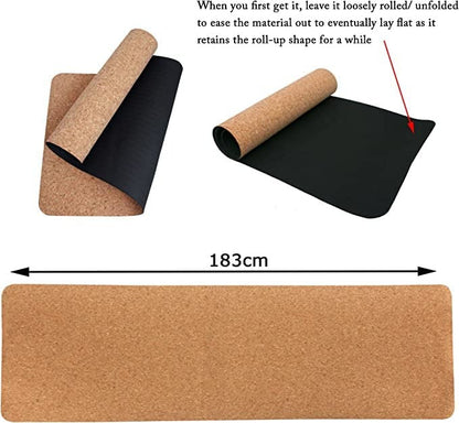 The Yogis Cork Yoga Mat for Men and Women (5mm)
