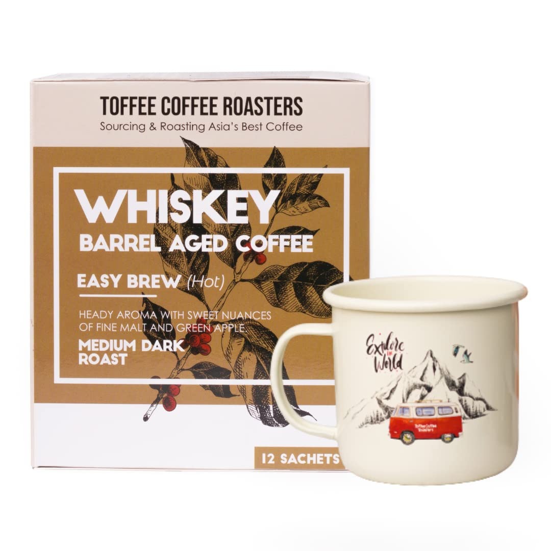 Toffee Coffee Roasters Single Malt Whiskey Barrel Aged Grounded Coffee