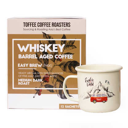 Toffee Coffee Roasters Single Malt Whiskey Barrel Aged Grounded Coffee