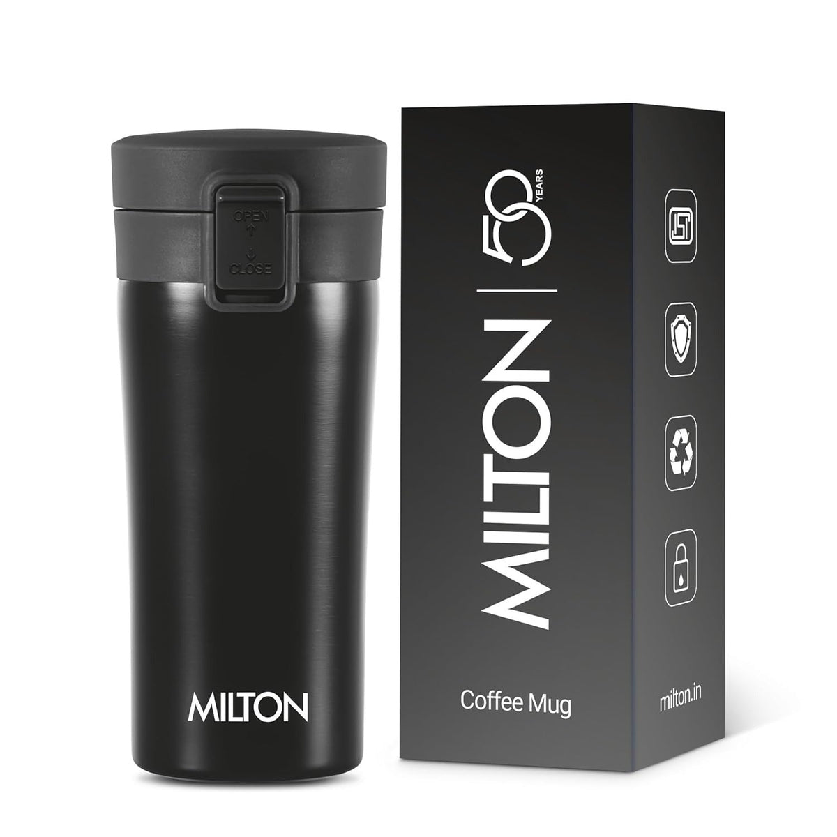 MILTON Thermosteel Vacuum Insulated Stainless Steel Coffee Mug