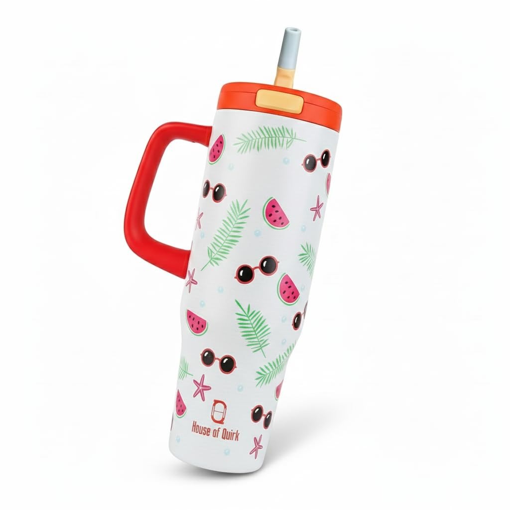 House of Quirk 1200ML Stainless Steel Tumbler -  (Tropical Pop)