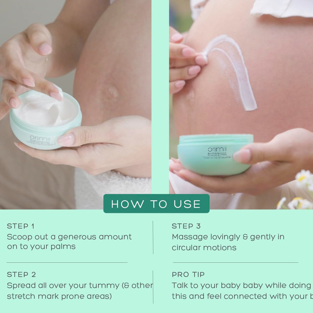 Orimii Bump Hydrating Stretch Marks Body Butter For Women - 100 gms