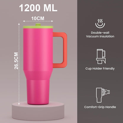 House of Quirk 1200ML Tumbler with Handle - Orchid