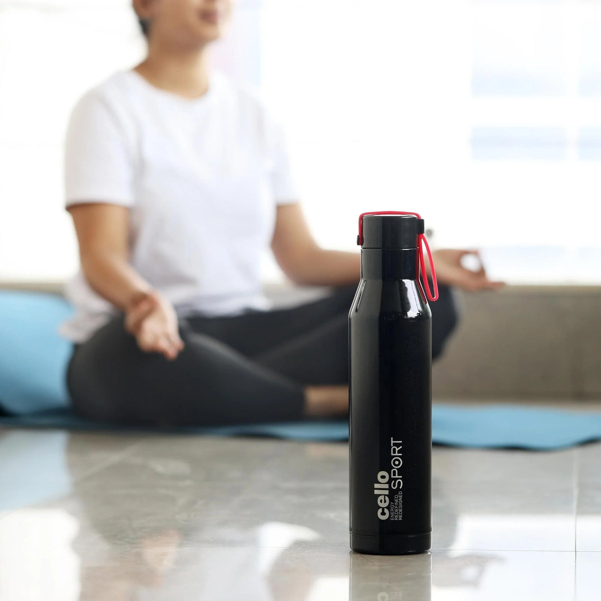 Cello Maestro Sports Flask Stainless Steel - Black