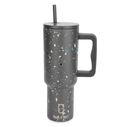 House of Quirk 1200ML Stainless Steel Tumbler with Handle - Grey Paint