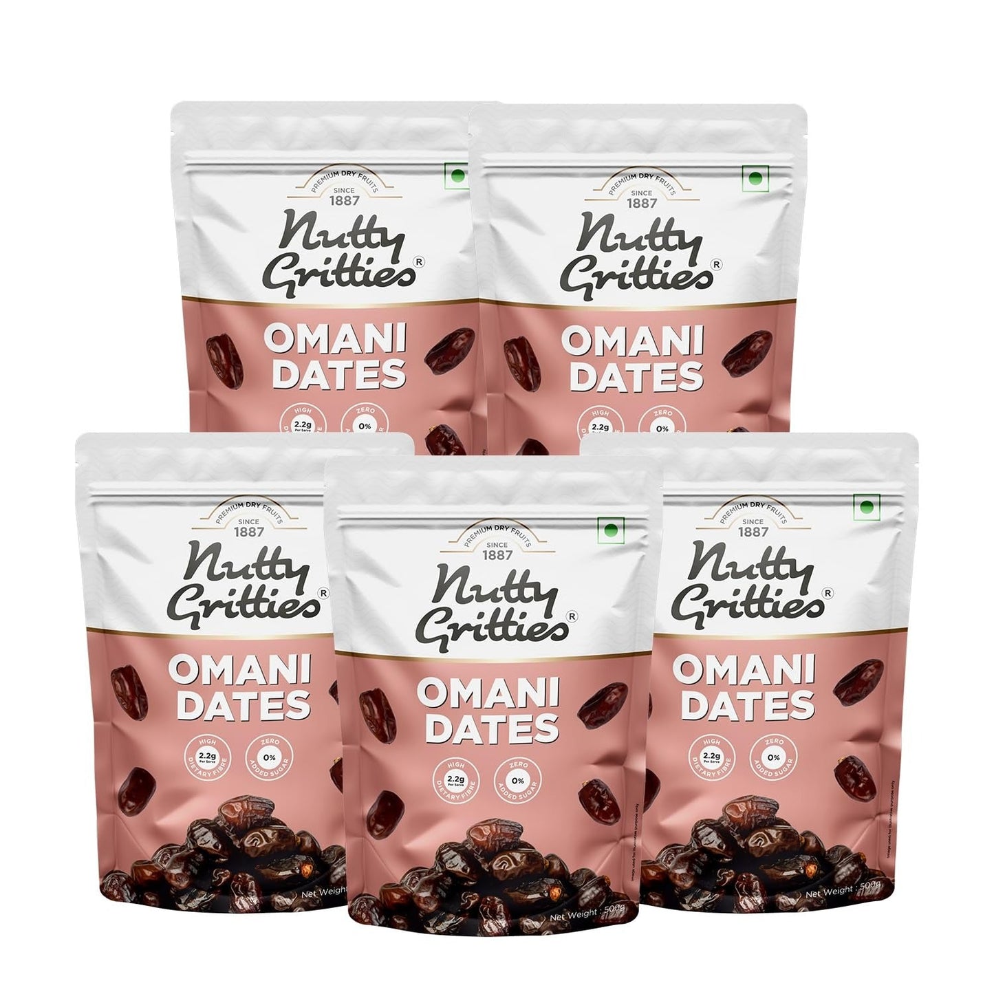 Nutty Gritties Premium Dates Omani - 500g