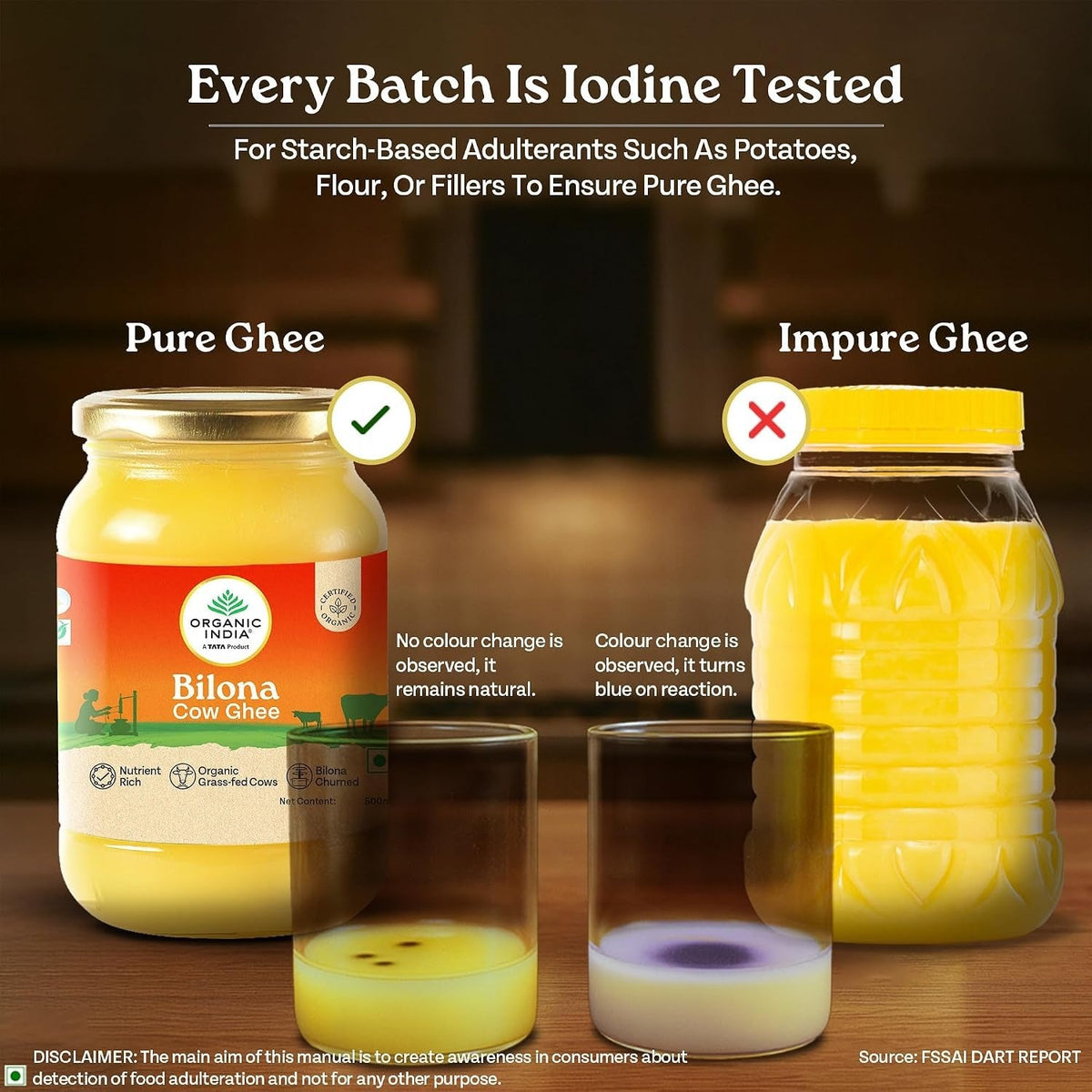 Organic India Pure Bilona Ghee - 500ml