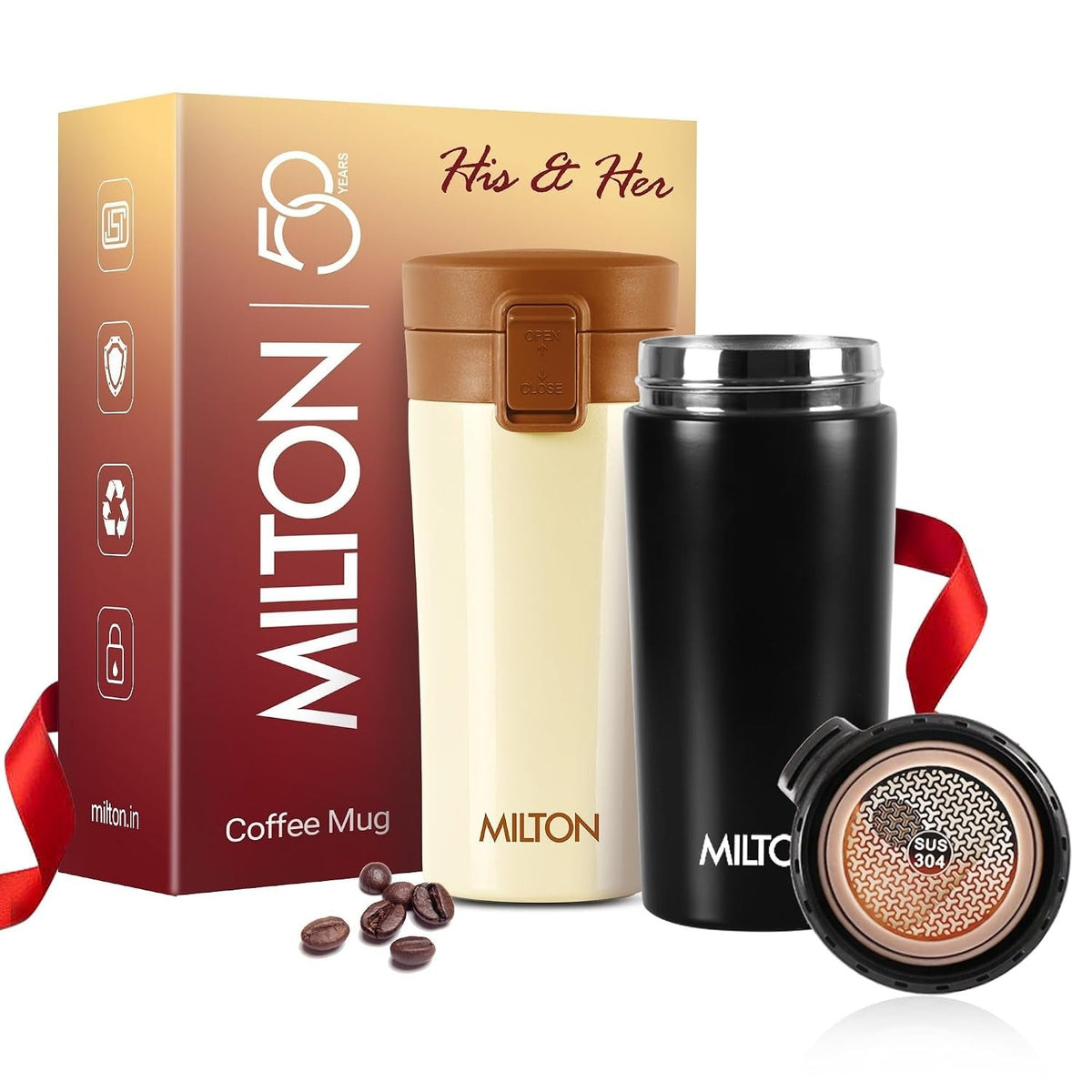 MILTON Thermosteel Vacuum Insulated Stainless Steel Coffee Mug