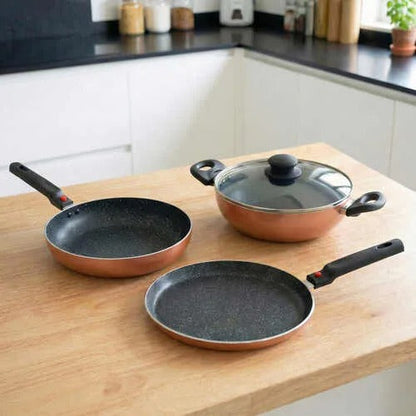 Prestige Festival Pack Induction Bottom Non-Stick Aluminium Cookware Set 3 Pcs