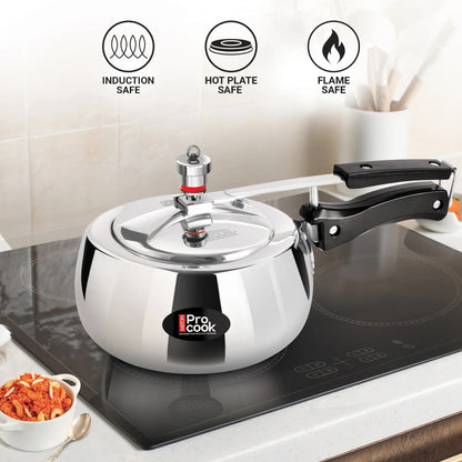 Milton ProCook Curve Aluminium Inner Lid Induction Pressure Cooker
