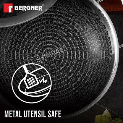Bergner Hi-Tech Giro Tri-Ply Stainless Steel Kadai