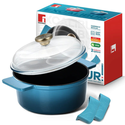 Bergner Excalibur Light Cast Iron Casserole with Lid