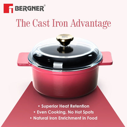 Bergner Excalibur Light Cast Iron Casserole with Lid
