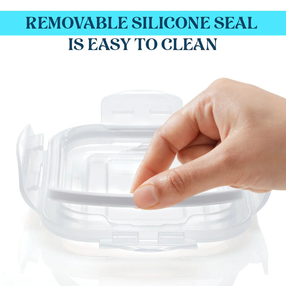 Borosil Larah Everyday Klip N Store Rectangular Glass Container 370ml