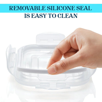 Borosil Larah Everyday Klip N Store Rectangular Glass Container 370ml