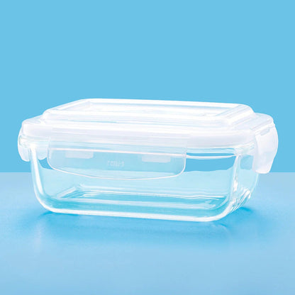 Borosil Larah Everyday Klip N Store Rectangular Glass Container 370ml