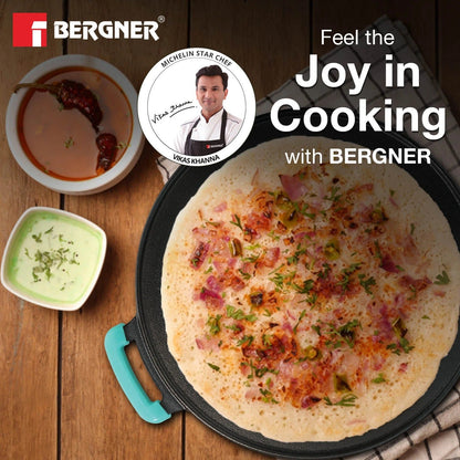Bergner Eco Cast Iron 30cm Flat Multi Tawa (BGIN-6447)
