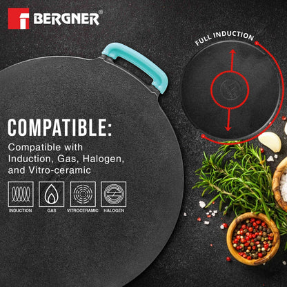 Bergner Eco Cast Iron 30cm Flat Multi Tawa (BGIN-6447)