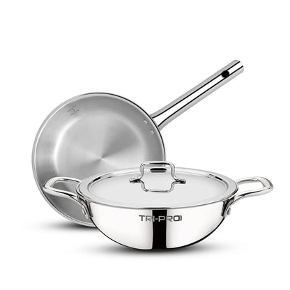 Bergner Tri Pro Induction Bottom 3 Pcs Cookware Set (BGIN-6560)