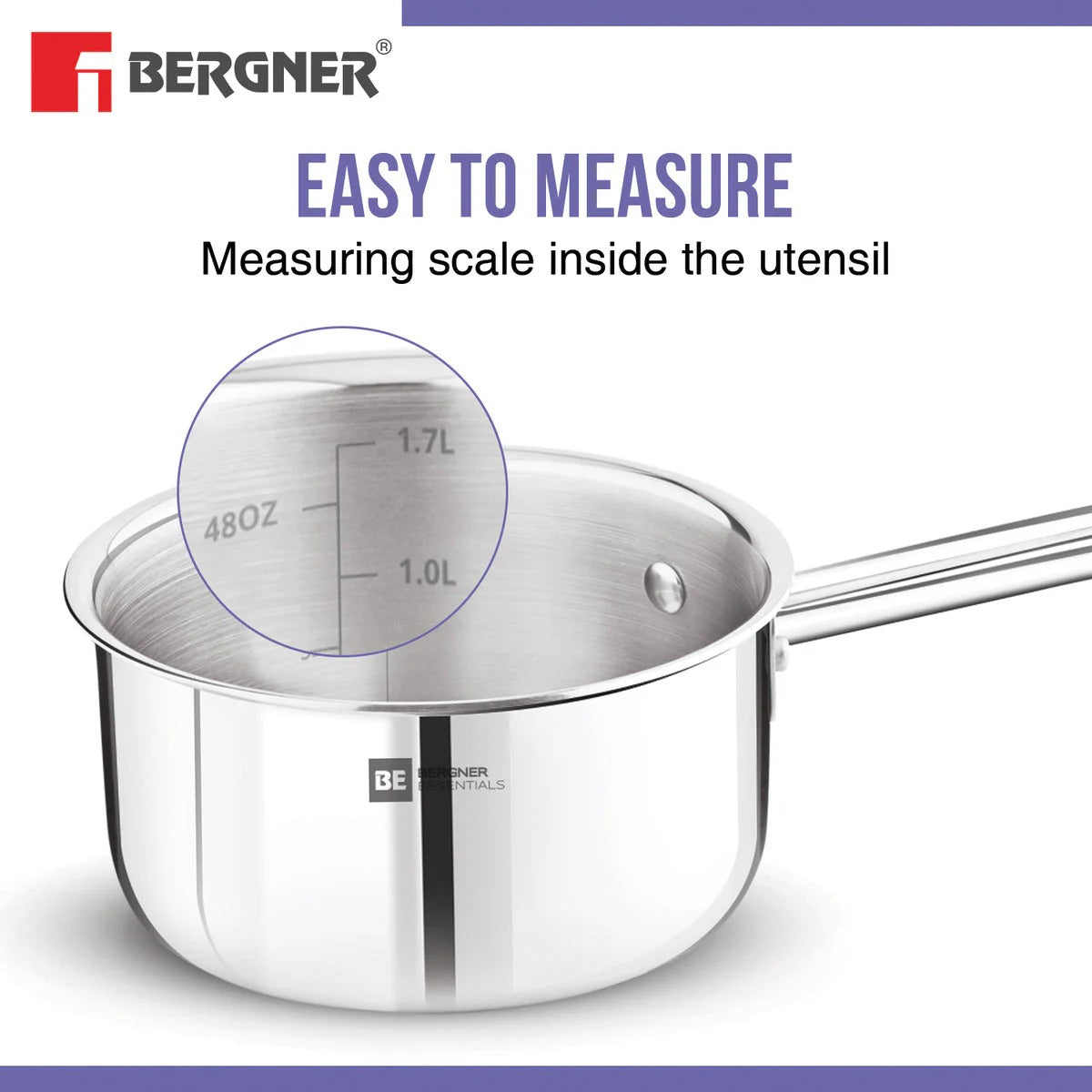 Bergner BE Essentials Tri-Ply Stainless Steel Tea Pan