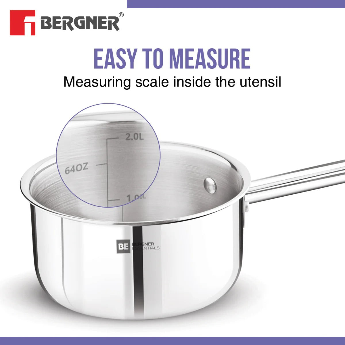 Bergner BE Essentials Tri-Ply Stainless Steel Tea Pan