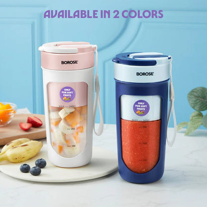 Borosil NutriSip Portable Blender Blue 40W