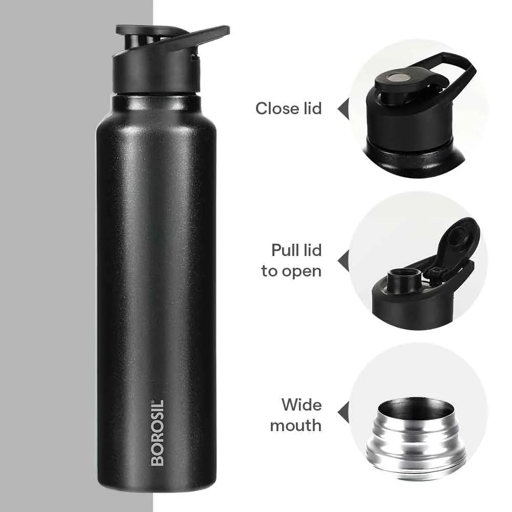Borosil Sipfresh Stainless Steel Single Wall Bottle Galaxy 1L
