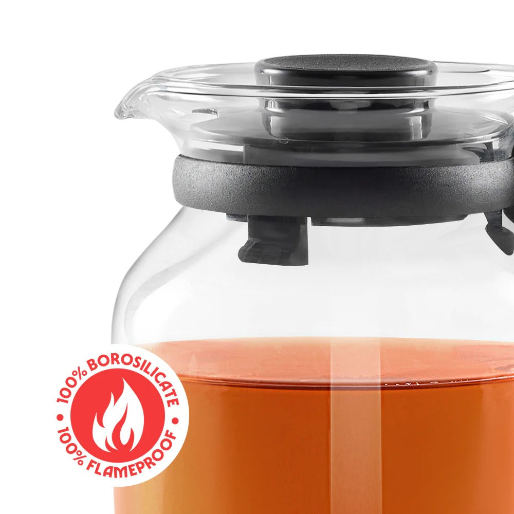Borosil Glass Kettle Tea Coffee Teapot Carafe 650ml