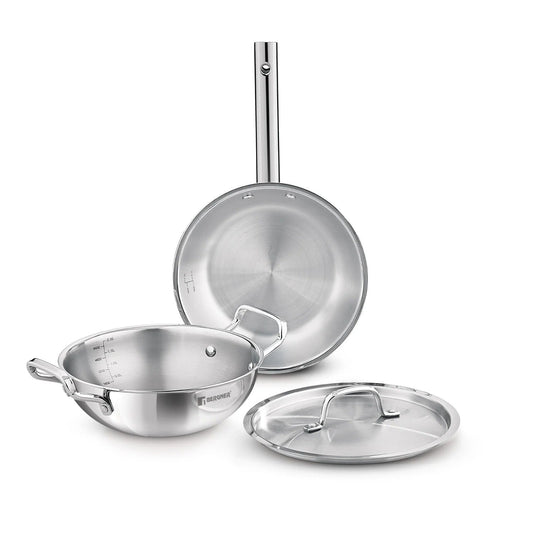 Bergner Tripro Tri-Ply 3 Pcs Cookware Set (BGIN-1396)