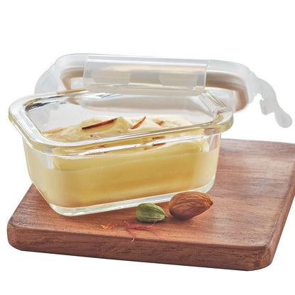 Borosil Klip N Store Airtight Glass Storage Container 120ml