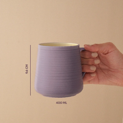 Borosil Porcelia Bello Mug Peach Set of 2 (400ml×2)