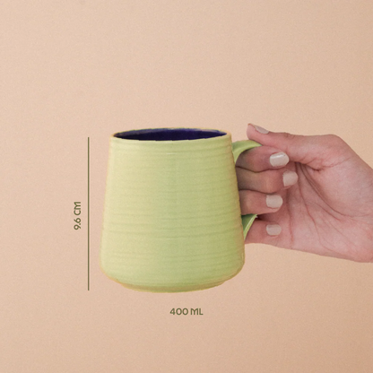 Borosil Porcelia Bello Mug Peach Set of 2 (400ml×2)