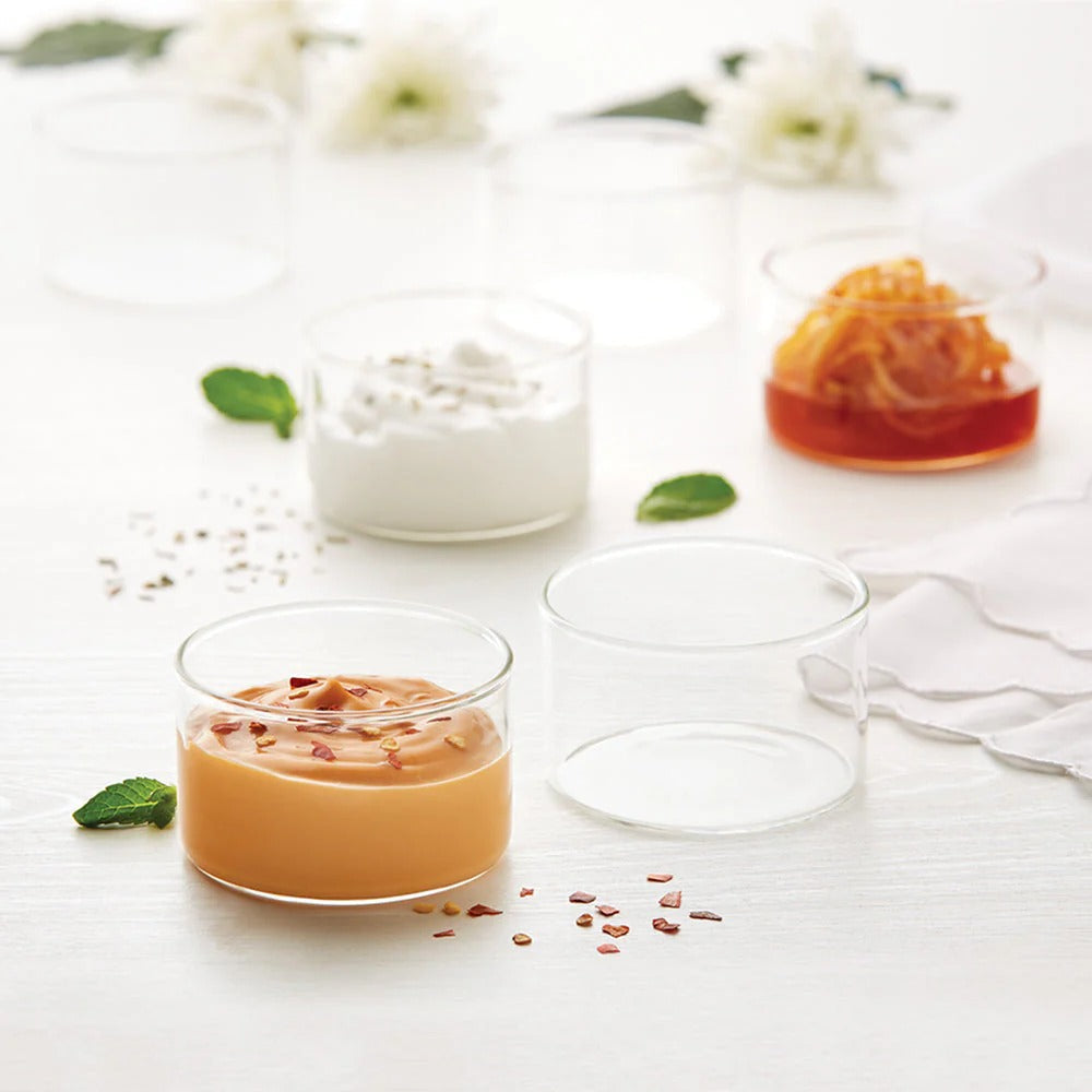Borosil Vision Katori Small Glass Bowls Set of 6 (105ml×6)