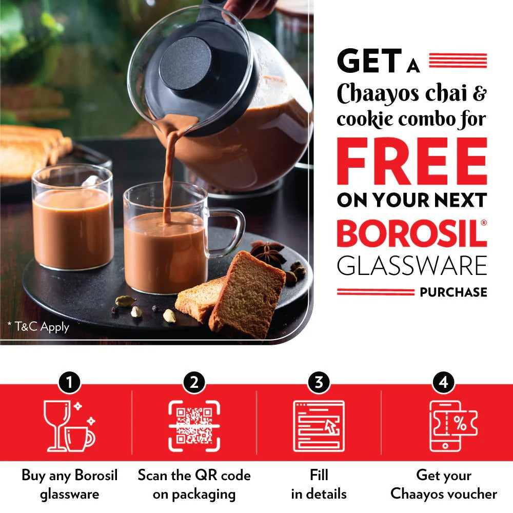 Borosil Java Glass Mug Set of 2