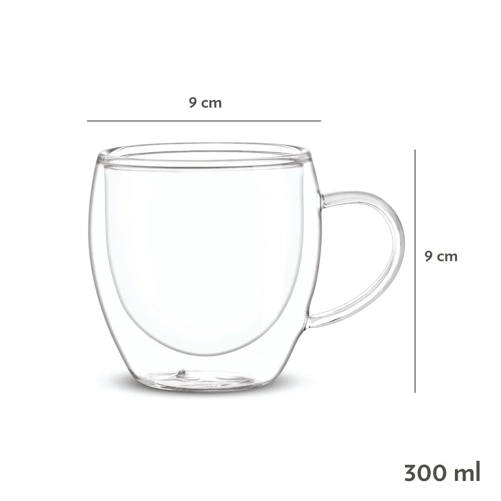 Borosil Java Glass Mug Set of 2