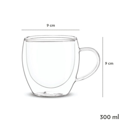 Borosil Java Glass Mug Set of 2