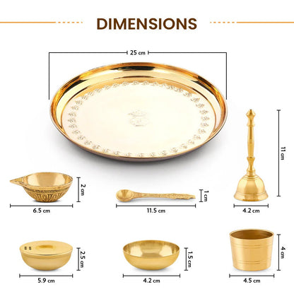 Borosil Puja Thali Prayer Set of 7