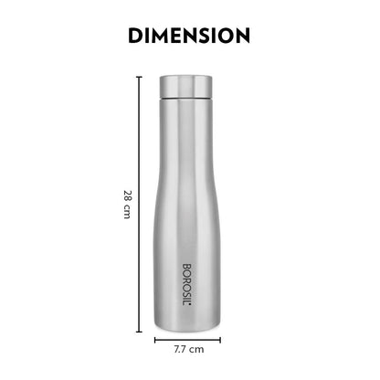 Borosil Swan Stainless Steel Single Wall Bottle 1L