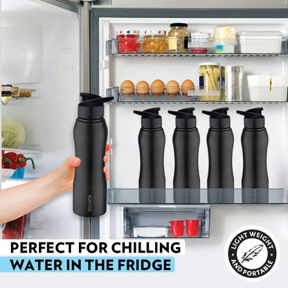 Borosil Grip N Sip Black Water Bottle